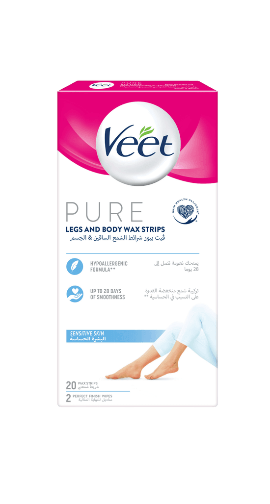 Pure Cold Wax Strips Legs and Body-20 Strips